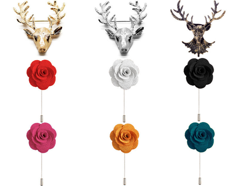 Lapel pins and flowers