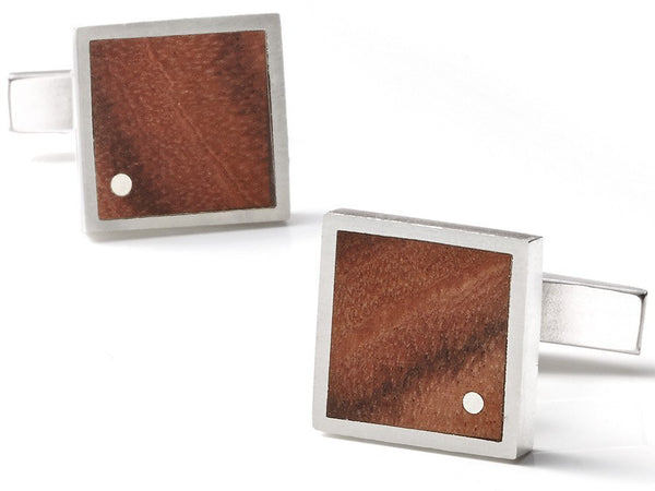 Liel and lentz Cufflink - 925K SILVER PAU FERRO