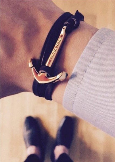 Anchor bracelet Black + Gold – MyLapel
