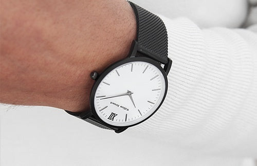 William Strouch Watch - CLASSIC WHITE + GREY STRAP