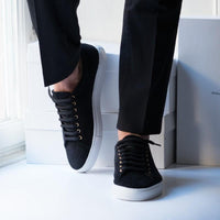 Shoes - BLACK CORDUROY SNEAKERS