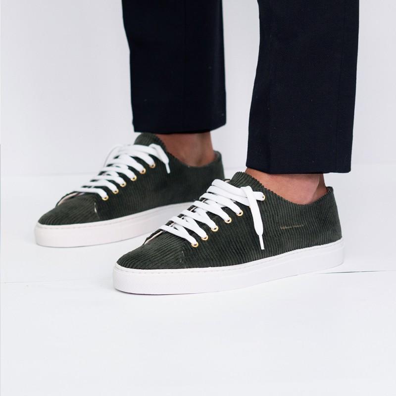 Shoes - OLIVE CORDUROY SNEAKERS