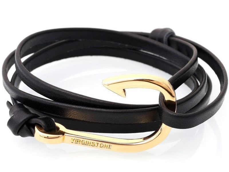 Hook bracelet Black + Gold