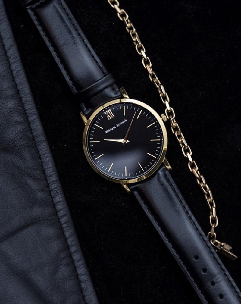 CLASSIC BLACK + GOLD STRAP