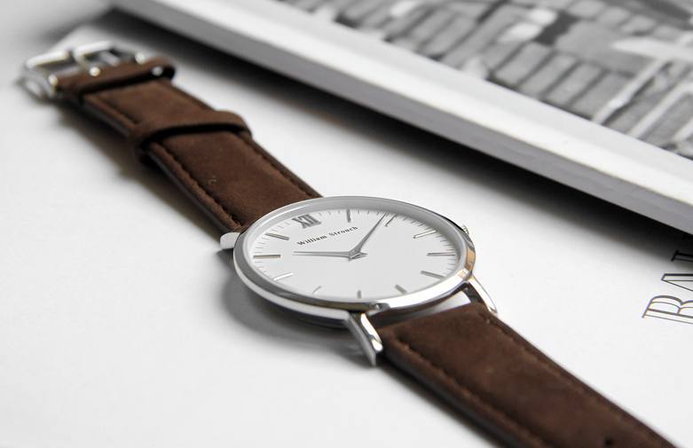 Watch - CLASSIC SILVER + LEATHER STRAP